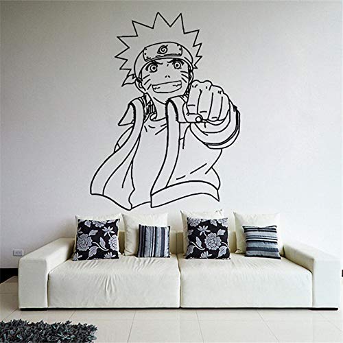 Dibujos Animados Decoración Del Hogar Pared Vinilo Pegatina Anime Manga Naruto Uzumaki Shippuden Guardería Niños Habitación Pared Pegatina 58 * 44 Cm