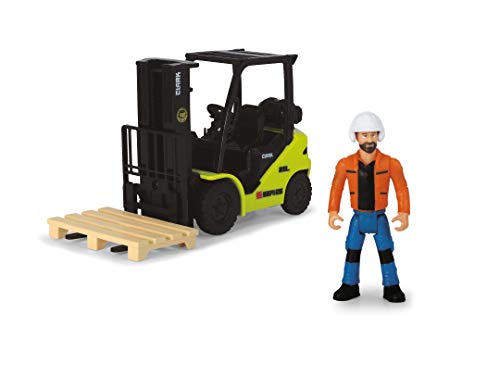 Dickie Toys Playlife 203832006 Clark S25 - Juego de Carretilla elevadora con Paleta, Figura y Casco, 16 cm, a Partir de 3 años Dickie Toys Playlife 203832006 Clark S25 - Juego de Carretilla elevadora con Paleta, Figura y Casco, 16 cm, a Partir de 3 años
