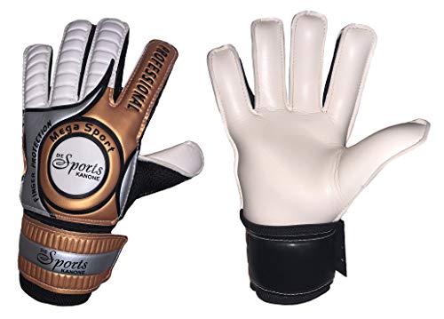 Die Sportskanone Guantes de portero para niños Fingersave con bolsillo para césped artificial (bronce, 6)