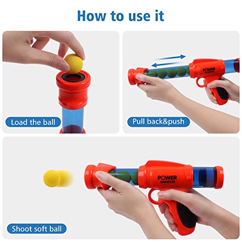 DigHealth 2 Piezas Lanzador Pelotas Espuma y Objetivo de Tiro Dinosaurio, Pistola Juguete con Bolas de Espuma y Bolas Luminosas, Pistola Blaster para Niños de 3-10 Años Regalos de Cumpleaños DigHealth 2 Piezas Lanzador Pelotas Espuma y Objetivo de Tiro Dinosaurio, Pistola Juguete con Bolas de Espuma y Bolas Luminosas, Pistola Blaster para Niños de 3-10 Años Regalos de Cumpleaños