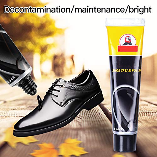 DigHealth 8 Piezas Kit de Cuidado de Zapatos, Kit de Zapatos Limpieza con Betún para Zapatos, Crema Negro y Incolora de Zapatos, Cepillo, Cepillo de Esponja, Calzador y Paño de Pulido en Estuche Viaje DigHealth 8 Piezas Kit de Cuidado de Zapatos, Kit de Zapatos Limpieza con Betún para Zapatos, Crema Negro y Incolora de Zapatos, Cepillo, Cepillo de Esponja, Calzador y Paño de Pulido en Estuche Viaje