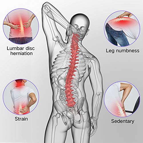 DigHealth Estiramiento de Espalda, Dispositivo de Camilla Lumbar, Masajeador de Espalda con Cuentas Magnéticas para Aliviar el Dolor de Espalda, 3 Niveles Ajustables Corrector de Postura