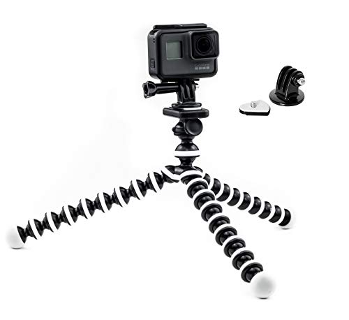 Digicharge Cámara Trípode Soporte Flexible Octopus, Compatible con Camara de Accion GoPro Hero Akaso Crosstour Campark Fitfort Garmin VIRB Apeman Sony Camkong Kitvision Action CAM