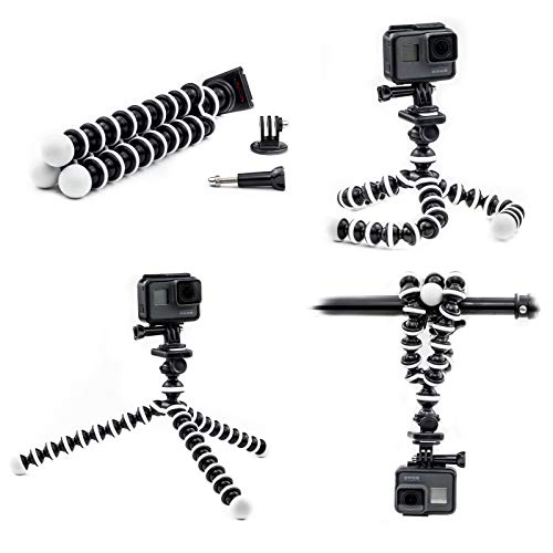 Digicharge Cámara Trípode Soporte Flexible Octopus, Compatible con Camara de Accion GoPro Hero Akaso Crosstour Campark Fitfort Garmin VIRB Apeman Sony Camkong Kitvision Action CAM