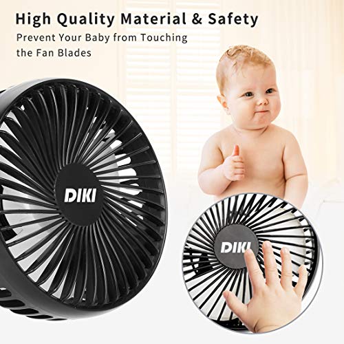 DIKI Ventilador de Coche Ventilador USB Ventilador de Mesa con Cable USB, Ventosa Ajustable y Soporte para el Asiento Trasero, Dos métodos de instalación, Negro (vehículo/Interior/Oficina) DIKI Ventilador de Coche Ventilador USB Ventilador de Mesa con Cable USB, Ventosa Ajustable y Soporte para el Asiento Trasero, Dos métodos de instalación, Negro (vehículo/Interior/Oficina)