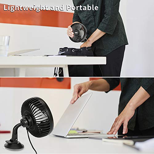 DIKI Ventilador de Coche Ventilador USB Ventilador de Mesa con Cable USB, Ventosa Ajustable y Soporte para el Asiento Trasero, Dos métodos de instalación, Negro (vehículo/Interior/Oficina) DIKI Ventilador de Coche Ventilador USB Ventilador de Mesa con Cable USB, Ventosa Ajustable y Soporte para el Asiento Trasero, Dos métodos de instalación, Negro (vehículo/Interior/Oficina)