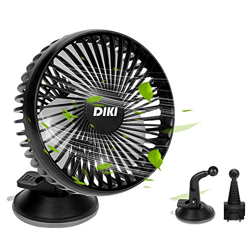 DIKI Ventilador de Coche Ventilador USB Ventilador de Mesa con Cable USB, Ventosa Ajustable y Soporte para el Asiento Trasero, Dos métodos de instalación, Negro (vehículo/Interior/Oficina) DIKI Ventilador de Coche Ventilador USB Ventilador de Mesa con Cable USB, Ventosa Ajustable y Soporte para el Asiento Trasero, Dos métodos de instalación, Negro (vehículo/Interior/Oficina)