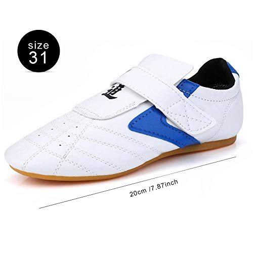 Dilwe Zapatillas de Taekwondo Zapatos de Boxeo de 20 Tallas Equipo de Protección para Pies de Gimnasio para Kung Fu y Taichi(33)