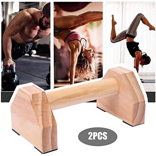 dingtian Barra de Empuje Equipo De Gimnasia En Forma De H Barra De Calistenia De Madera Ambiental Doble Barra De Apoyo Personalizada Soporte Paralelo Push-up