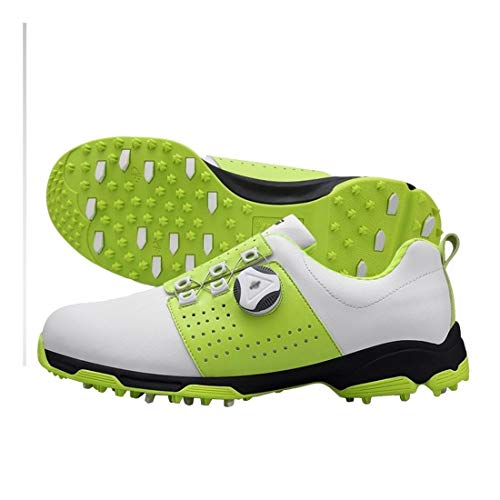 Dingziyue Zapatos de Golf Spikes Menos Calzado Impermeable Antideslizante a la abrasión Resistencia botón Rotar múltiples Funciones al Aire Libre (Color : Gray, Size : 40)