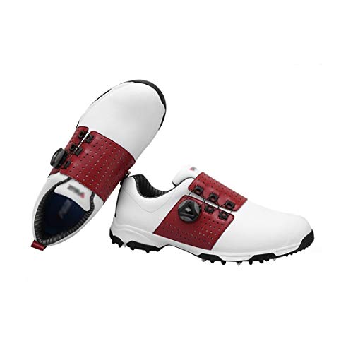 Dingziyue Zapatos de Golf Spikes Menos Calzado Impermeable Antideslizante a la abrasión Resistencia botón Rotar múltiples Funciones al Aire Libre (Color : Gray, Size : 40) Dingziyue Zapatos de Golf Spikes Menos Calzado Impermeable Antideslizante a la abrasión Resistencia botón Rotar múltiples Funciones al Aire Libre (Color : Gray, Size : 40)