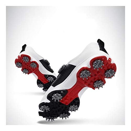 Dingziyue Zapatos de Golf Spikes Menos Calzado Impermeable Antideslizante a la abrasión Resistencia botón Rotar múltiples Funciones al Aire Libre (Color : Gray, Size : 40) Dingziyue Zapatos de Golf Spikes Menos Calzado Impermeable Antideslizante a la abrasión Resistencia botón Rotar múltiples Funciones al Aire Libre (Color : Gray, Size : 40)