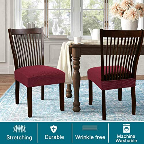 Dioxide Pack de 4 Funda para Silla, Fundas Elásticas, Fundas de Asiento para Silla, Diseño Jacquard Cubiertas de la Sillas, Extraíbles y Lavables-Decor Restaurante (Paquete de 4,Burdeos) Dioxide Pack de 4 Funda para Silla, Fundas Elásticas, Fundas de Asiento para Silla, Diseño Jacquard Cubiertas de la Sillas, Extraíbles y Lavables-Decor Restaurante (Paquete de 4,Burdeos)