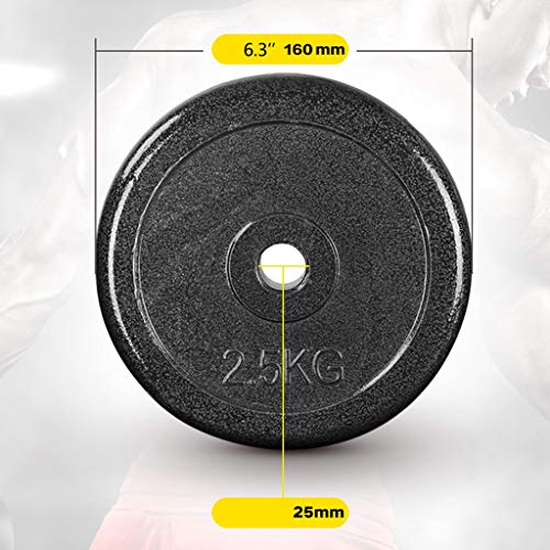 Discos de pesas 2 piezas de hierro fundido de resistentes al desgaste con mancuernas con barra Disco antideslizantes rutina de pesas con mancuernas de fitness placas de Maquinaria en Gimnasio en casa Discos de pesas 2 piezas de hierro fundido de resistentes al desgaste con mancuernas con barra Disco antideslizantes rutina de pesas con mancuernas de fitness placas de Maquinaria en Gimnasio en casa