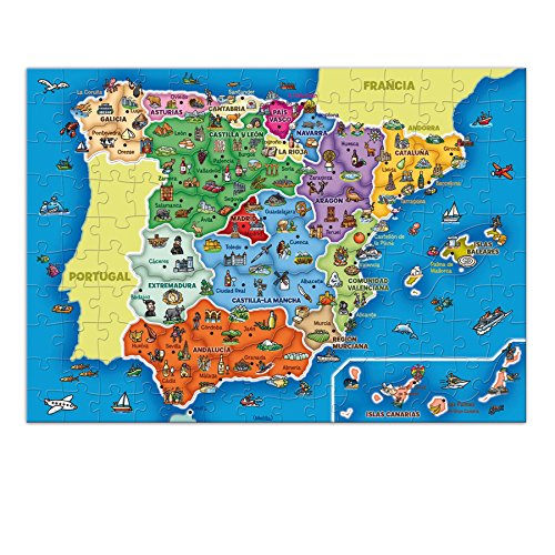 Diset- Provincias y Autonomías de España Puzzle Educativo, 137 Piezas, Multicolor (68942)