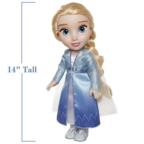 Disney muñeca Princesa Elsa con Vestido, Capa y Botas de Viaje de Frozen II, Toddler 35 cm Disney muñeca Princesa Elsa con Vestido, Capa y Botas de Viaje de Frozen II, Toddler 35 cm
