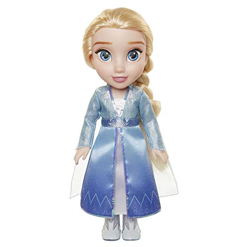 Disney muñeca Princesa Elsa con Vestido, Capa y Botas de Viaje de Frozen II, Toddler 35 cm
