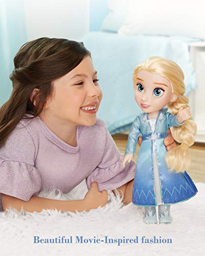 Disney muñeca Princesa Elsa con Vestido, Capa y Botas de Viaje de Frozen II, Toddler 35 cm Disney muñeca Princesa Elsa con Vestido, Capa y Botas de Viaje de Frozen II, Toddler 35 cm
