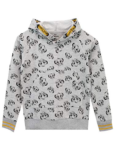 Disney Sudadera con Capucha para niños Lion King El rey león Gris 6-7 Años