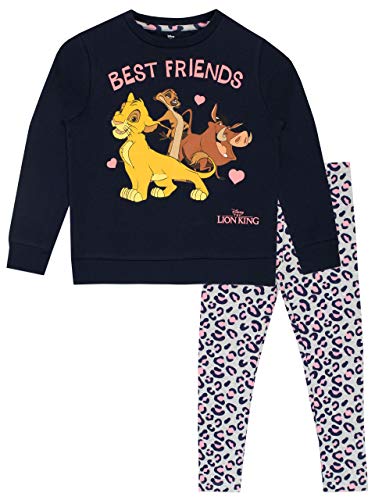 Disney Sudadera y Leggings para niñas The Lion King Rey León Multicolor 6-7 Años