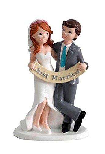 DISOK - Figura Pastel Just Married Recién Casados Figuras para el Pastel, Tartas Nupcial de Bodas Casados, Comprar Baratas Online Bodas Outlet DISOK - Figura Pastel Just Married Recién Casados Figuras para el Pastel, Tartas Nupcial de Bodas Casados, Comprar Baratas Online Bodas Outlet