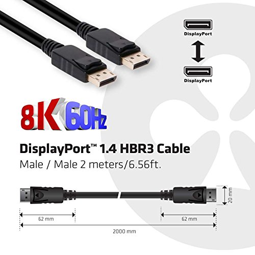 Displayport 1.4 Hbr3 Cable M/M 2M