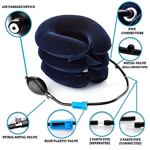Dispositivo De Tracción Cervical Del Cuello Para El Dolor De Cabeza Y Hombros - Almohada Inflable Para El Cuello Dispositivo De Tracción Cervical Del Cuello Para El Dolor De Cabeza Y Hombros - Almohada Inflable Para El Cuello