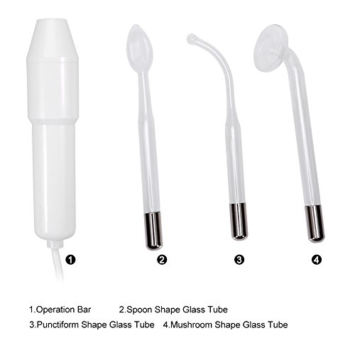 Dispositivo portátil de alta frecuencia para el cuidado de la piel, ideal para tratar el acné, eliminar arrugas y reafirmar la piel facial; para spa, salón, máquina de belleza Dispositivo portátil de alta frecuencia para el cuidado de la piel, ideal para tratar el acné, eliminar arrugas y reafirmar la piel facial; para spa, salón, máquina de belleza