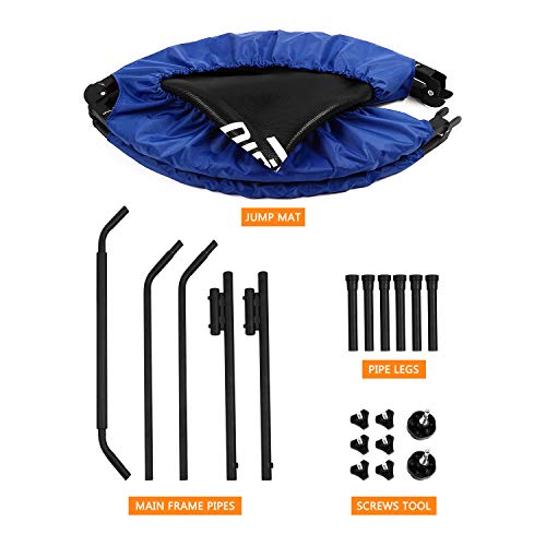DISUPPO Trampolín Plegable, Mini trampolín reboteador de 40", trampolín de Ejercicio con pasamanos Ajustable para Interiores/jardín/Cardio-MAX Load 220lbs DISUPPO Trampolín Plegable, Mini trampolín reboteador de 40", trampolín de Ejercicio con pasamanos Ajustable para Interiores/jardín/Cardio-MAX Load 220lbs