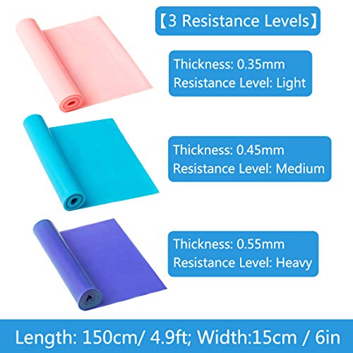DIWUJI 3 Piezas Bandas Elásticas Fitness, 1.5M Bandas Elásticas Resistencia Ejercicio Set con 3 Niveles de Resistencia para Yoga, Pilates, Crossfit, Estiramiento de Fuerza DIWUJI 3 Piezas Bandas Elásticas Fitness, 1.5M Bandas Elásticas Resistencia Ejercicio Set con 3 Niveles de Resistencia para Yoga, Pilates, Crossfit, Estiramiento de Fuerza