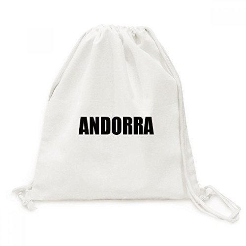 DIYthinker Viajes Andorra Nombre País Negro Lienzo morral del Lazo Bolsas de la Compra