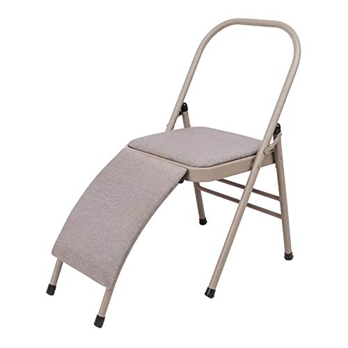 DJFIOSD Silla De Yoga Iyengar Profesional, Silla Multifuncional De Yoga para El Hogar Plegable Adecuada para Estudio De Yoga, Sala De Estar, Dormitorio,C