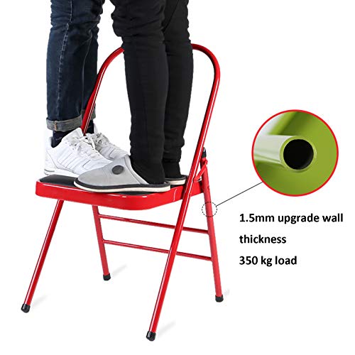 DJFIOSD Silla De Yoga Multifuncional Iyengar, Silla De Yoga Plegable Duradera, Silla De Yoga Profesional De Metal Que Puede Relajar La Espalda para Sala De Yoga, Sala De Estar,A DJFIOSD Silla De Yoga Multifuncional Iyengar, Silla De Yoga Plegable Duradera, Silla De Yoga Profesional De Metal Que Puede Relajar La Espalda para Sala De Yoga, Sala De Estar,A