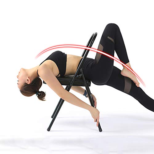 DJFIOSD Silla De Yoga Multifuncional Iyengar, Silla De Yoga Plegable Duradera, Silla De Yoga Profesional De Metal Que Puede Relajar La Espalda para Sala De Yoga, Sala De Estar,A