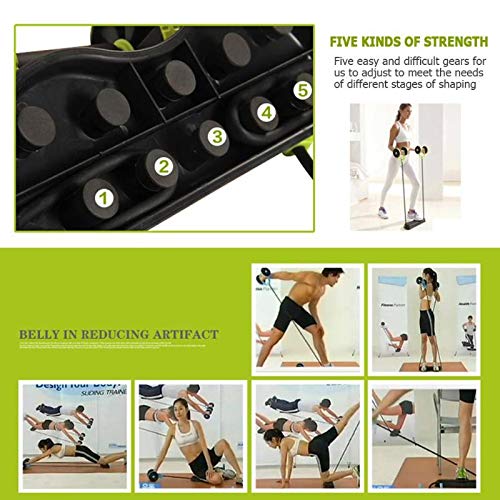 DJLHNABS Wheel Roller Hombres Mujeres Fitness Muscle Trainer Fitness Equipment for Gym Trainer Home Workout Exercise Machine Fitness - Green, España