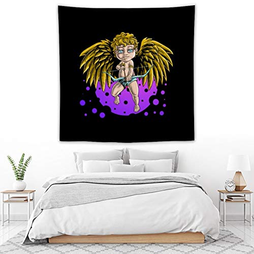DKISEE Tapices de calidad para colgar en la pared, diseño de ángeles, arcos, flechas, para sala de estar, dormitorio, decoración del hogar, 152 x 152 cm DKISEE Tapices de calidad para colgar en la pared, diseño de ángeles, arcos, flechas, para sala de estar, dormitorio, decoración del hogar, 152 x 152 cm