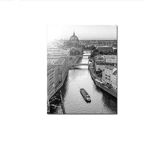 DLFALG Berlín City lienzo pintura mapa cartel impresión moderno arte de pared en blanco y negro imágenes de pared decorativas nórdicas para sala de estar-40x50cmx2 sin marco DLFALG Berlín City lienzo pintura mapa cartel impresión moderno arte de pared en blanco y negro imágenes de pared decorativas nórdicas para sala de estar-40x50cmx2 sin marco