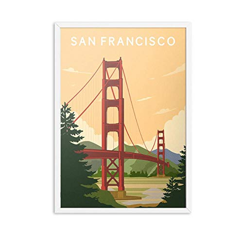 DLFALG Miami San Francisco City Landscape Arte de la pared Pintura en lienzo Carteles nórdicos e impresiones Imágenes de pared para sala de estar Decoración para el hogar-40x60cmx2 Sin marco DLFALG Miami San Francisco City Landscape Arte de la pared Pintura en lienzo Carteles nórdicos e impresiones Imágenes de pared para sala de estar Decoración para el hogar-40x60cmx2 Sin marco