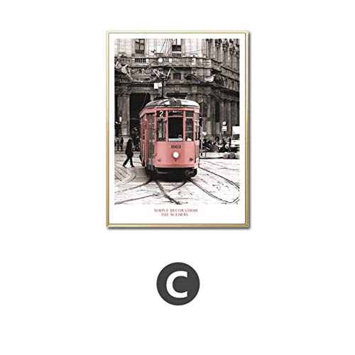 DLFALG Modern Vintage City Scene Pink Rail Transit Coche Nueva York Pinturas en lienzo Impresión de póster Imágenes artísticas de pared Sala de estar Decoración del hogar 40x60cmx3 Sin marco DLFALG Modern Vintage City Scene Pink Rail Transit Coche Nueva York Pinturas en lienzo Impresión de póster Imágenes artísticas de pared Sala de estar Decoración del hogar 40x60cmx3 Sin marco