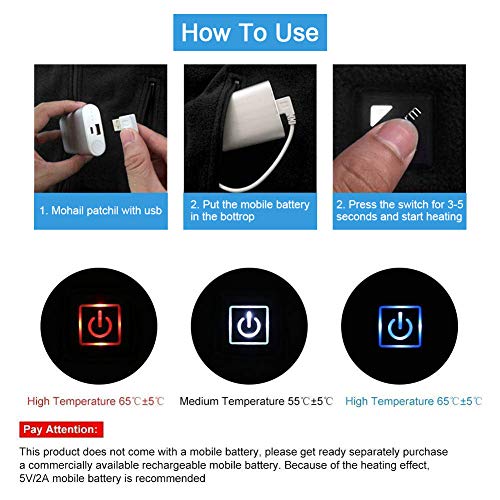 DOACT Chalecos Termico Exteriores,Interfaz USB Chaleco Eléctrico Lavable,Tres Engranajes Eléctrica Calefactable Chaquetas,Aislamiento Térmico Neopreno para Exteriores Actividade Mantener Caliente XXL DOACT Chalecos Termico Exteriores,Interfaz USB Chaleco Eléctrico Lavable,Tres Engranajes Eléctrica Calefactable Chaquetas,Aislamiento Térmico Neopreno para Exteriores Actividade Mantener Caliente XXL