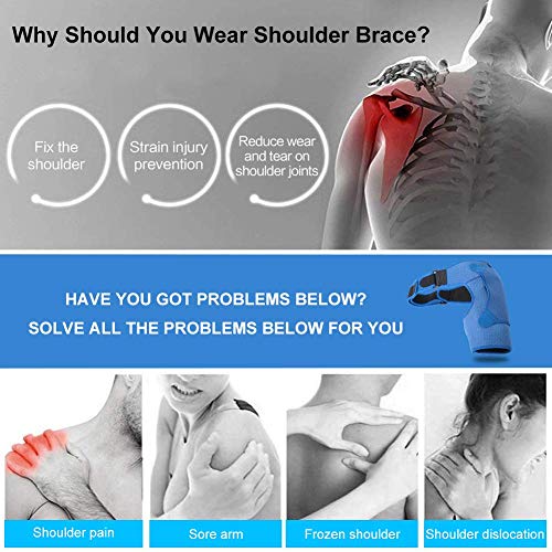 DOACT Hombro Apoyo con Almohadilla de Presión, Ajuste de Compresión Respirable Apoyo de Hombro para Manguito Rotador, Alivio del Dolor Muscular Recuperación Dislocado Articulación(Busto: 31"-38") DOACT Hombro Apoyo con Almohadilla de Presión, Ajuste de Compresión Respirable Apoyo de Hombro para Manguito Rotador, Alivio del Dolor Muscular Recuperación Dislocado Articulación(Busto: 31"-38")