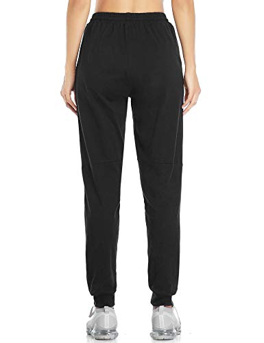 Doaraha Pantalones Deportivos Mujer 100% Algodón Pantalones Chandal de Raya Pantalones Jogger para Running,Fitness,Yoga(Negro) Doaraha Pantalones Deportivos Mujer 100% Algodón Pantalones Chandal de Raya Pantalones Jogger para Running,Fitness,Yoga(Negro)