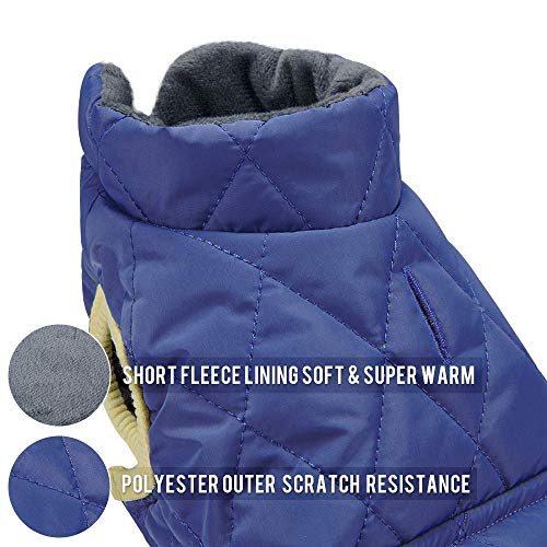 Dociote Abrigo para Perros pequeños, Invierno de Perro Ropa Forro Polar Chaqueta para Perros pequeños Cachorro Mascota Azul Oscuro L Dociote Abrigo para Perros pequeños, Invierno de Perro Ropa Forro Polar Chaqueta para Perros pequeños Cachorro Mascota Azul Oscuro L