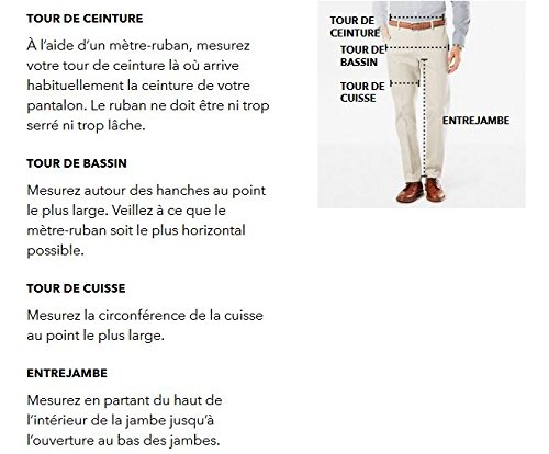 Dockers Alpha Original Slim-Stretch Twill Pantalones, Marrón (New British Khaki 0432), 32W / 36L para Hombre