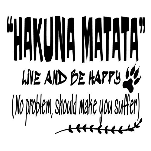 Docliick® Vinilo de pared decorativo en Inglés"HAKUNA MATATA." Pegatinas de pared decorativa de frases celebres.Vinilo decorativo decoración hogar Docliick DC-051-ING