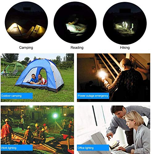 Docooler 4W Kit de Panel Solar propulsado, 3 Bombillas LED, USB, 5 V Cargador de Teléfono Sistema Casa Kit, Jardín Camping Pesca