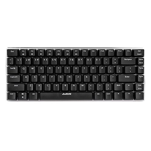 Docooler AJAZZ AK33 Mechanical Gaming Keyboard E-Sport Keyboard 82 Teclas USB Wired Blue Switches Anti-Ghosting para PC Portátil Ordenador Portátil Escritorio (Negro)