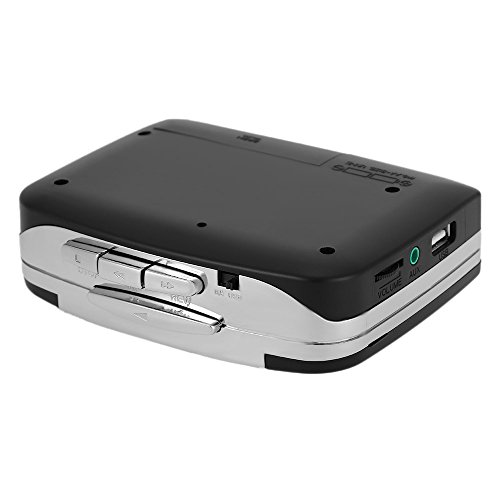 Docooler ezcap230 La Cinta de Cassette-a-MP3 Convertidor Guardar en USB Disco Flash Automático Autónomo de Reparto Grabadora w/Auriculares Negro