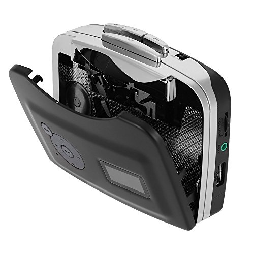 Docooler ezcap230 La Cinta de Cassette-a-MP3 Convertidor Guardar en USB Disco Flash Automático Autónomo de Reparto Grabadora w/Auriculares Negro