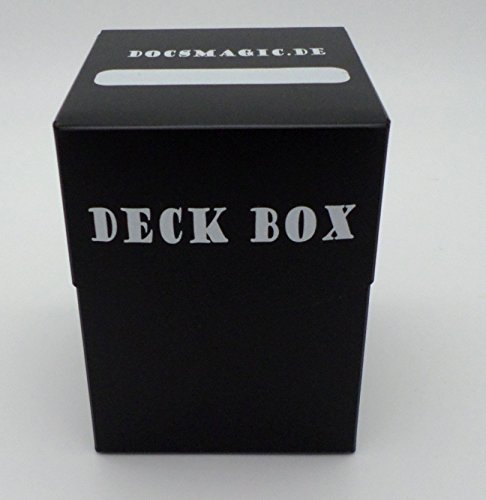 docsmagic.de Deck Box Big + 100 Mat Black Sleeves Standard - Caja & Fundas Negra - PKM - MTG